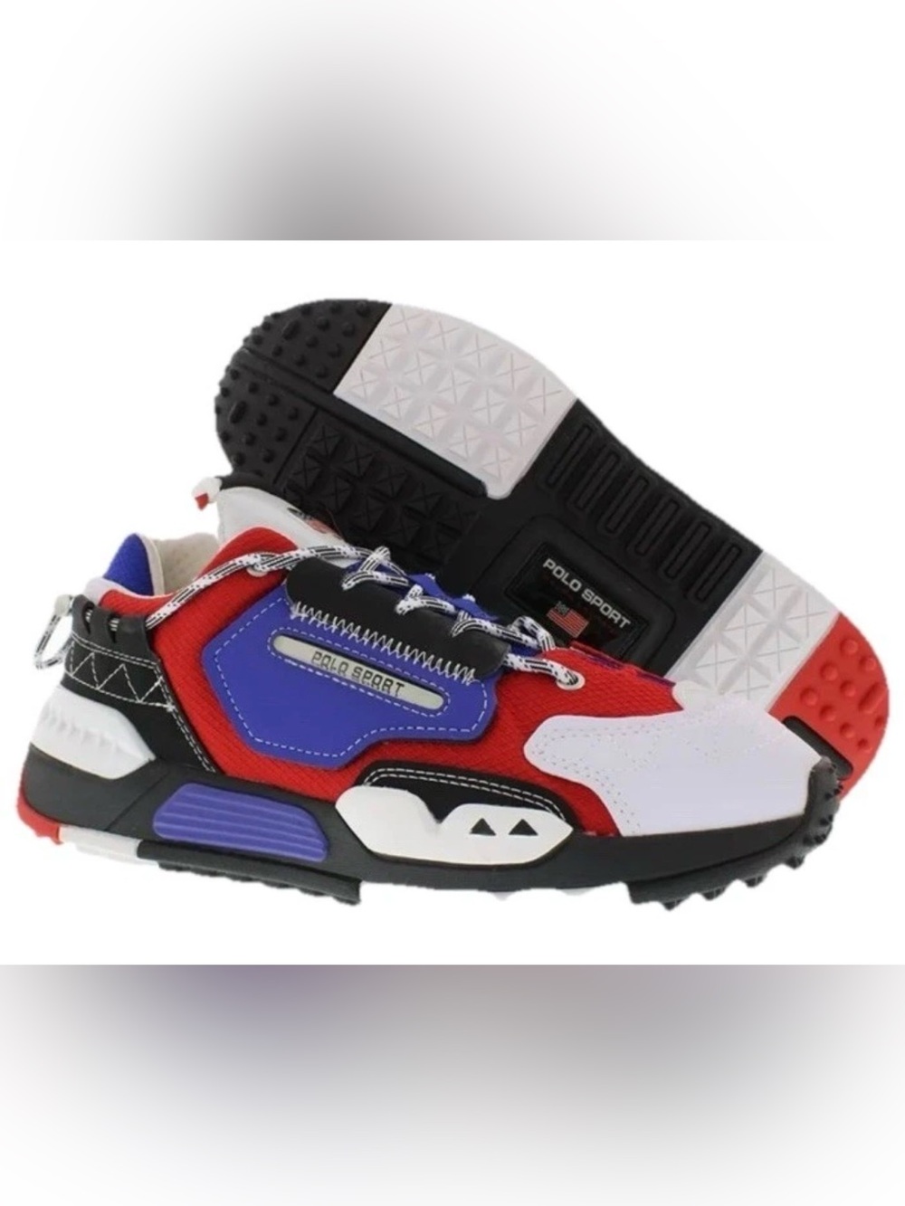 Polo Ralph Lauren Ps200 Mens Shoes Size 14 Color: City Royal/White/Black